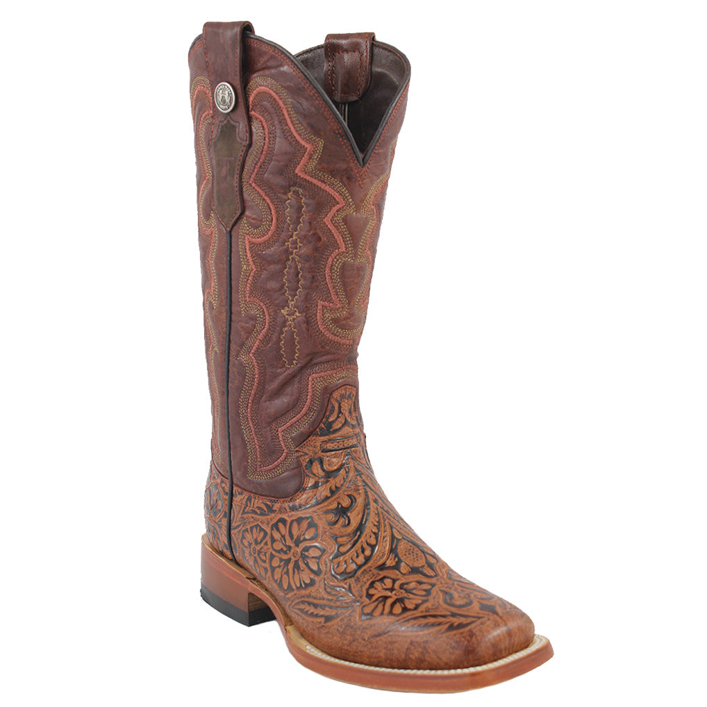 Tanner Mark Boots Tooled Print Square 