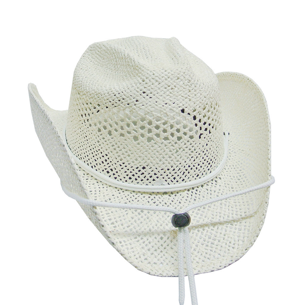 white straw cowboy hat