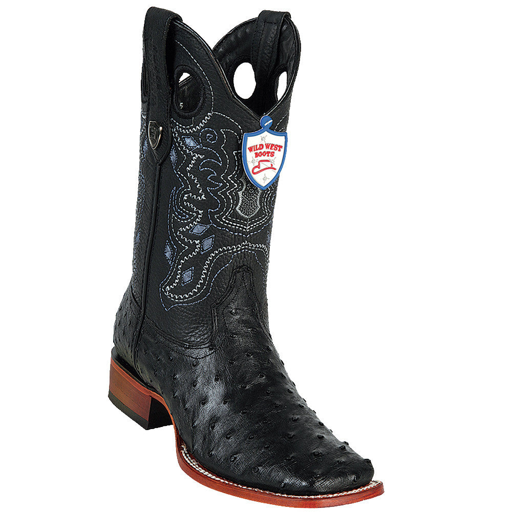 black western square toe boots