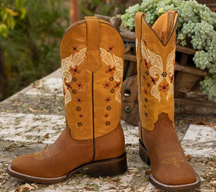 flowered boots