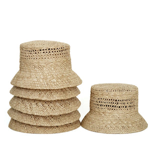 Capri Raffia Bucket Hat - Seaside Allure