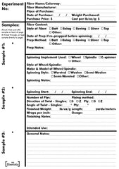 The Fiberists' Spinner's Notebook Fillable Form Experiment Page - Acrobat Only