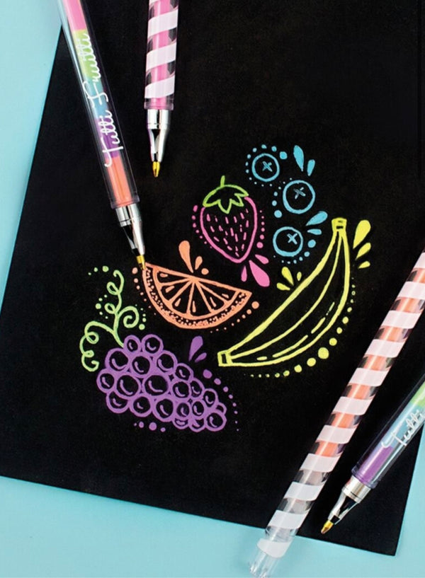 Watercolor gel crayons on black paper 🌈 #gelcrayons #kidscrayons #wat