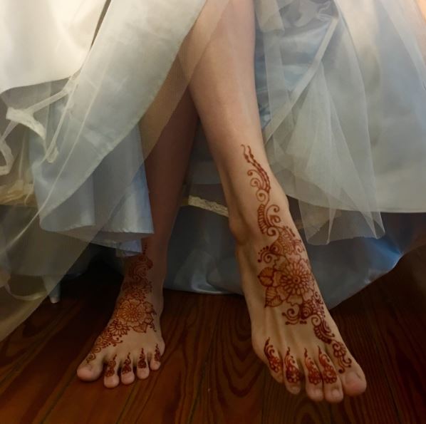 henna foot tattoo