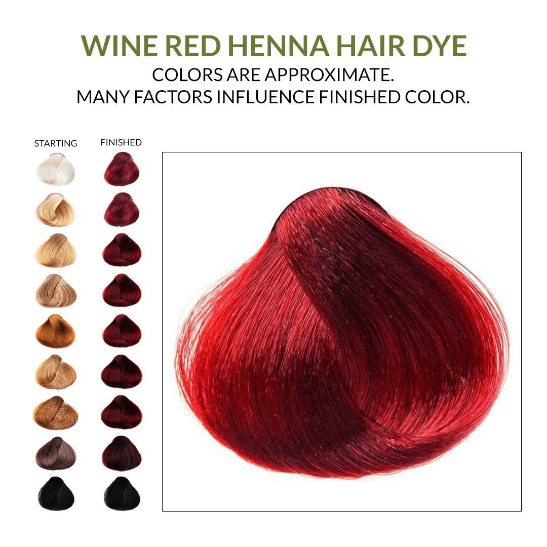 Wine Red Henna Hair Dye l The Henna Guys® l Henna For Hair