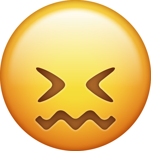 Download Confounded Face Iphone Emoji Icon in JPG and AI | Emoji Island