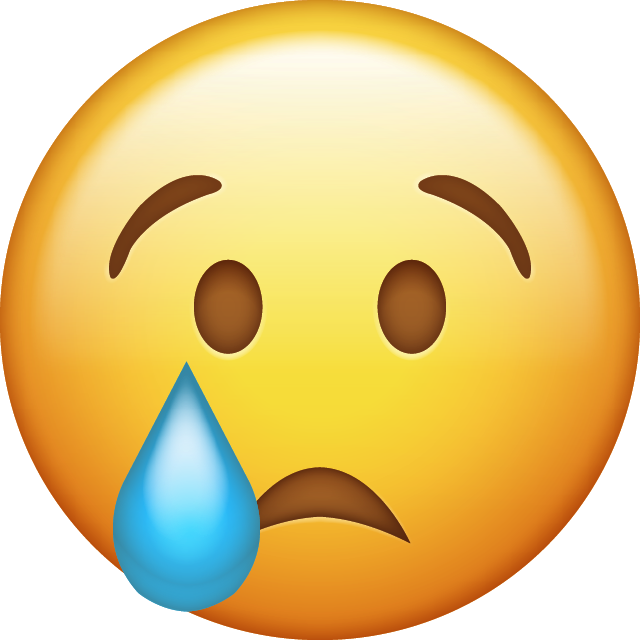 Gambar Crying Emoticon Free Download Clip Art Gambar Emoji Sad di ...