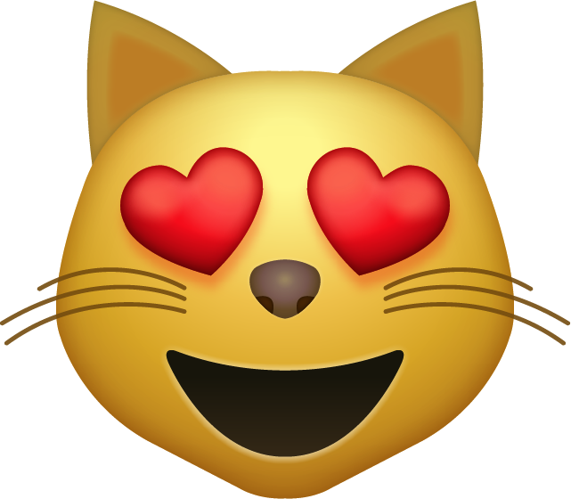 Download Heart Eyes Cat Iphone Emoji Icon in JPG and AI | Emoji Island