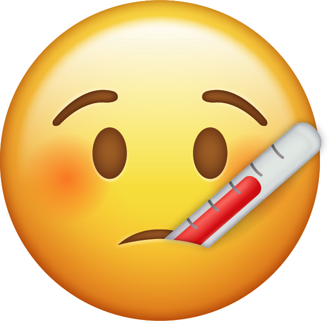 Download Thermometer Sick Iphone Emoji Icon in JPG and AI | Emoji Island