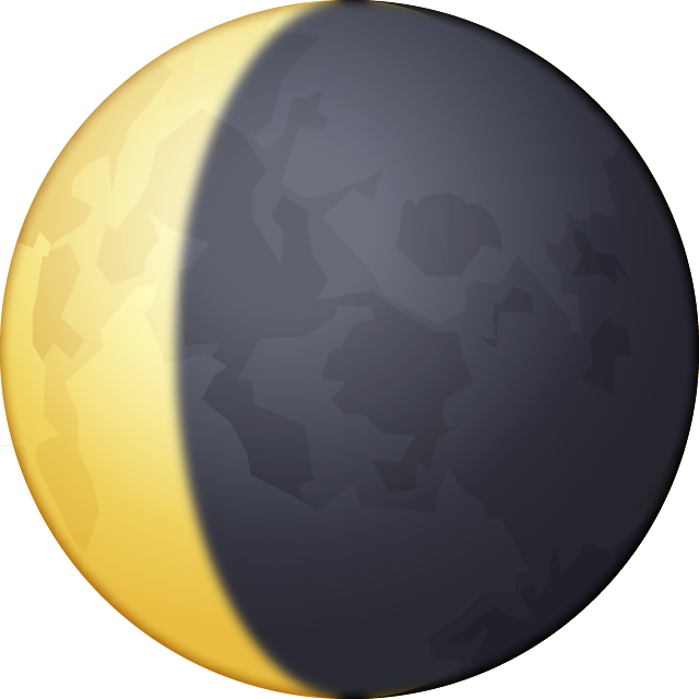 Download Waning Crescent Moon Emoji Image in PNG | Emoji Island