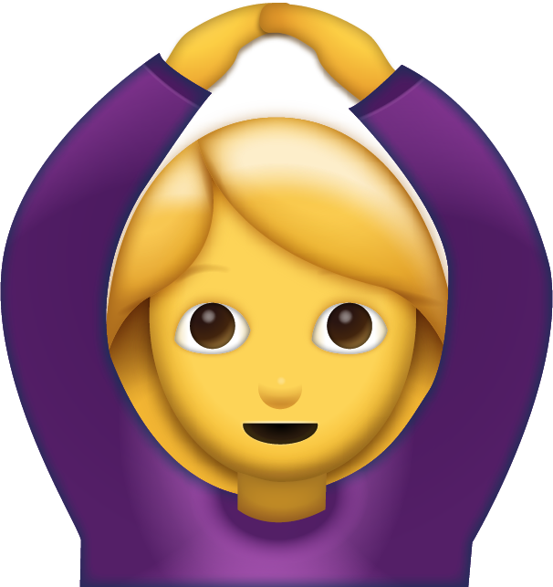 Download Woman Saying Yes Iphone Emoji Icon in JPG and AI | Emoji Island