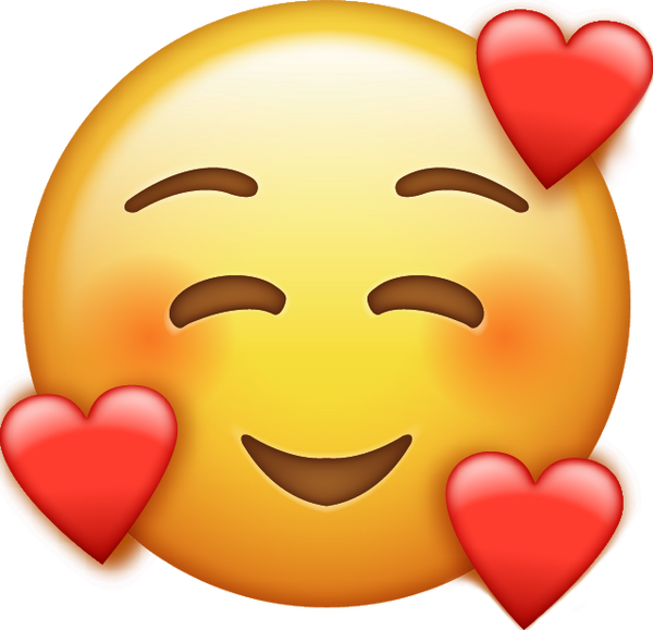 Smile Emoji With Hearts [Free Download All Emojis] | Emoji Island