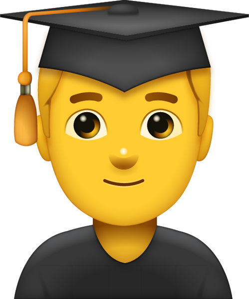 Graduated Man Emoji [Free Download All Emojis] | Emoji Island