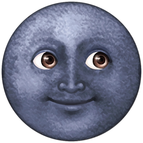 Download Dark Blue Moon Emoji | Emoji Island