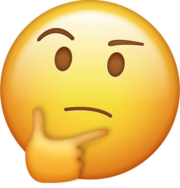 Download Thinking Emoji [Iphone IOS Emojis in PNG]