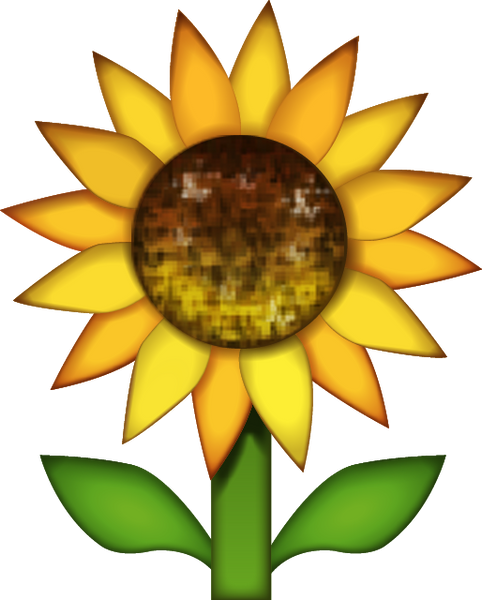 Download Sunflower Emoji Image in PNG | Emoji Island