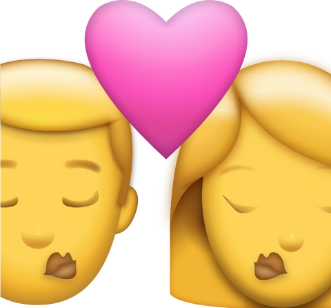 emoji kiss couple iphone woman emojis man file