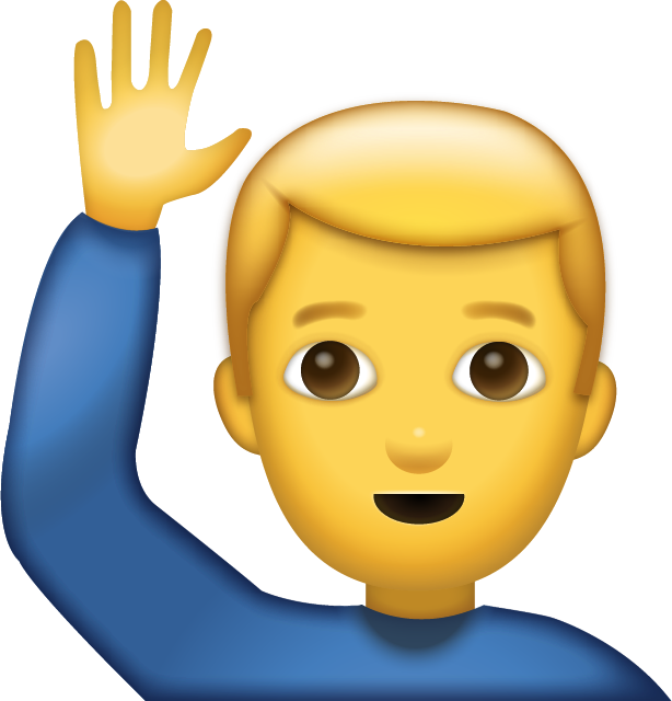 Man Saying Hi Emoji [Free Download iPhone Emojis] | Emoji Island