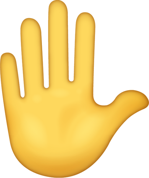 Raised Hand Emoji [Free Download iPhone Emojis] Emoji Island