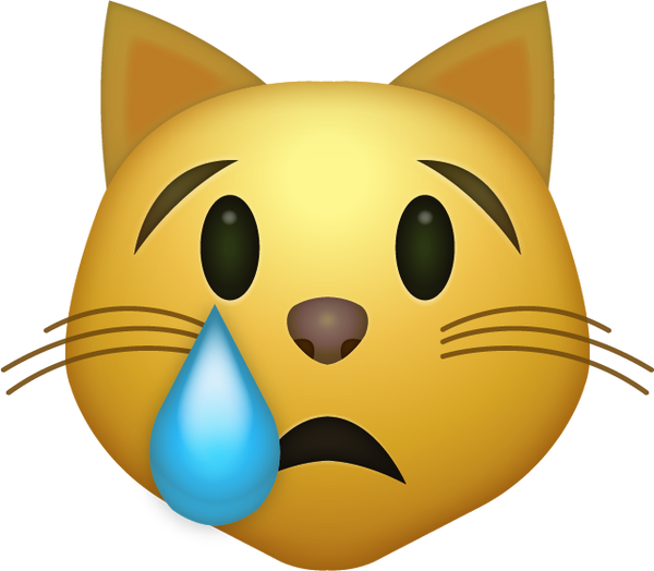 Download Crying Cat Iphone Emoji Icon in JPG and AI | Emoji Island