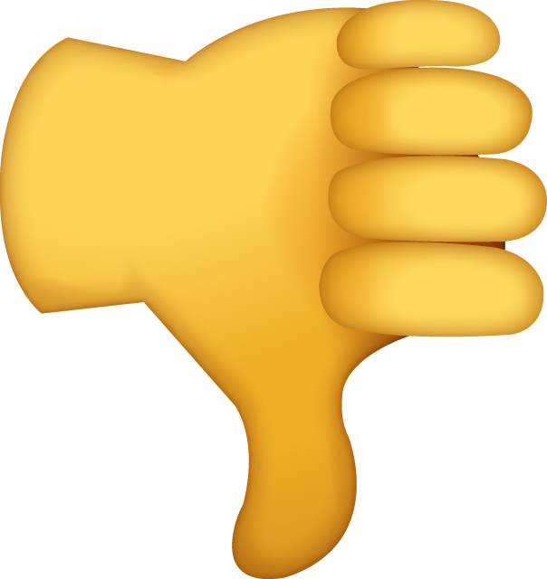 emoji thumbs down