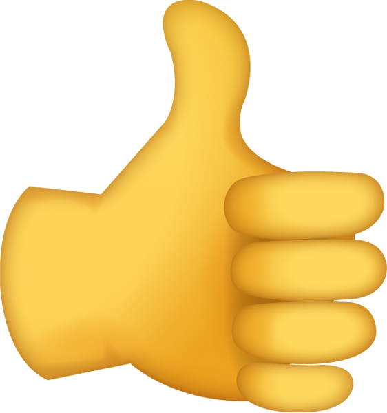 Download Thumbs Up Sign Iphone Emoji Icon in JPG and AI | Emoji Island