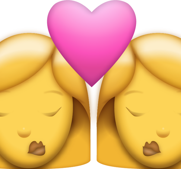 Two Women Kiss Emoji [Free Download iPhone Emojis] | Emoji Island