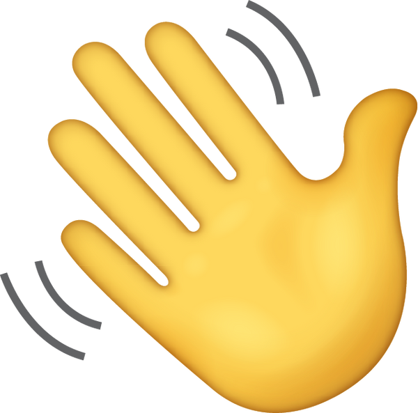 Waving Hand Emoji [Free Download IOS Emojis] Emoji Island
