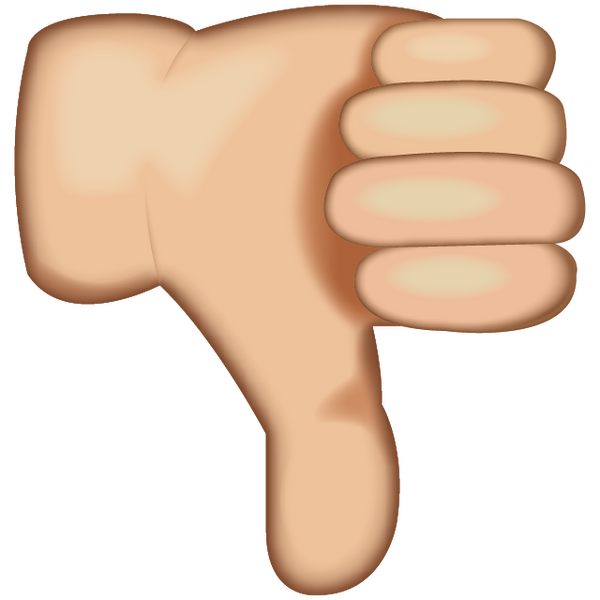Download White Thumbs Down Sign Emoji Icon | Emoji Island