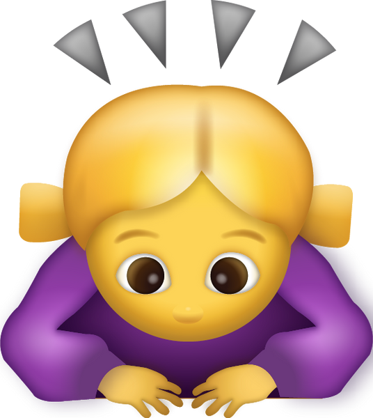 Woman Bowing Emoji Free Download Ios Emojis Emoji Island