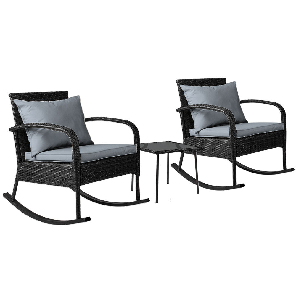 padded rocking bistro set