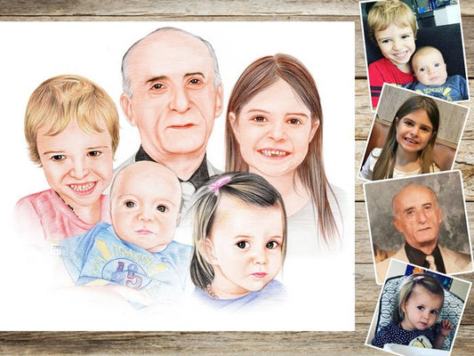 family picture drawing ideas