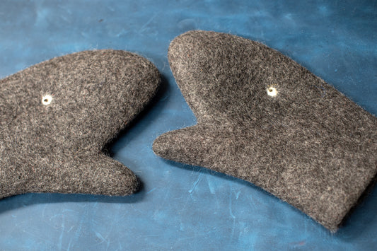 Felted wool oven mittens and pot holder set – BureBure shoes and slippers