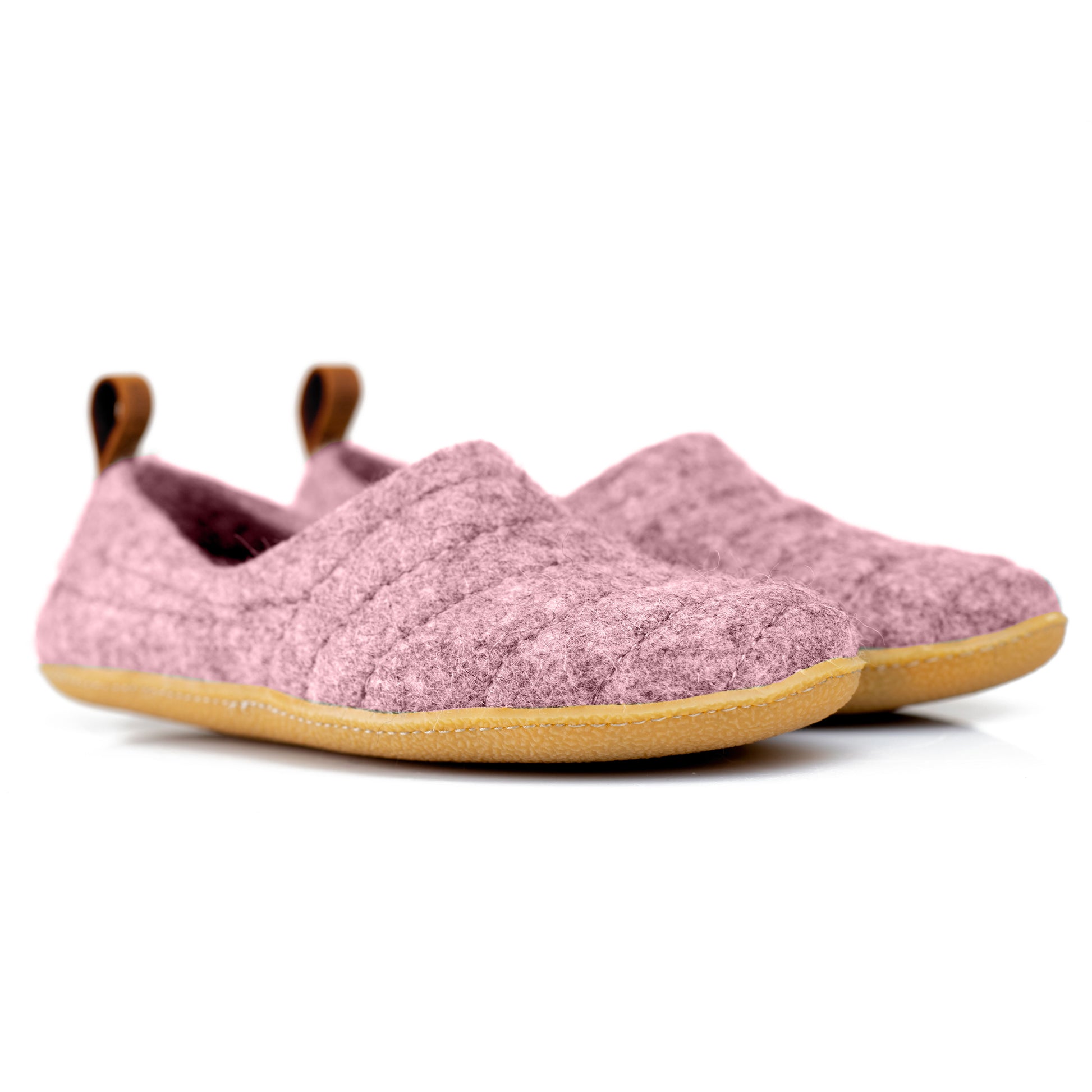 Pale Pink COCOON Felted Clog Slippers with Pull Loop by BureBure – BureBure shoes and