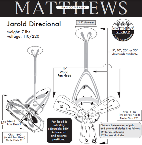 Jarold Direcional product dimensions