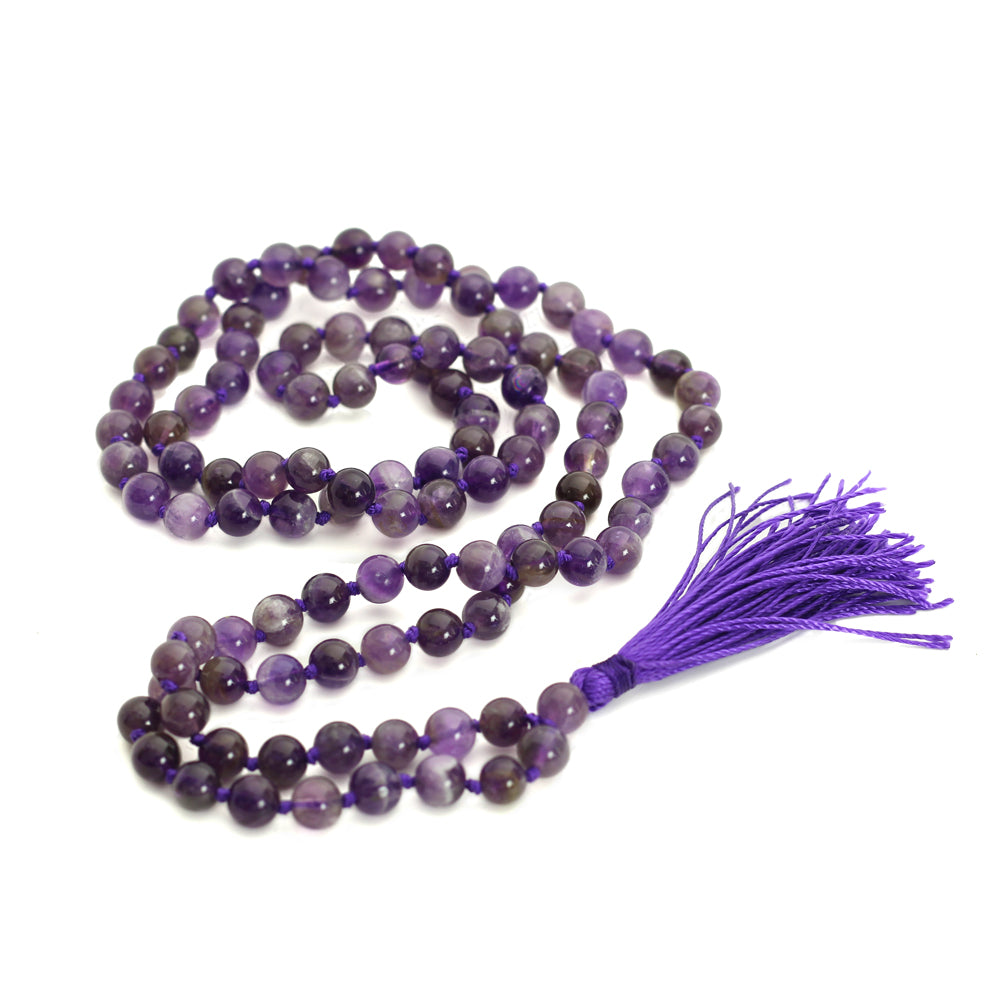 amethyst buddhist prayer beads