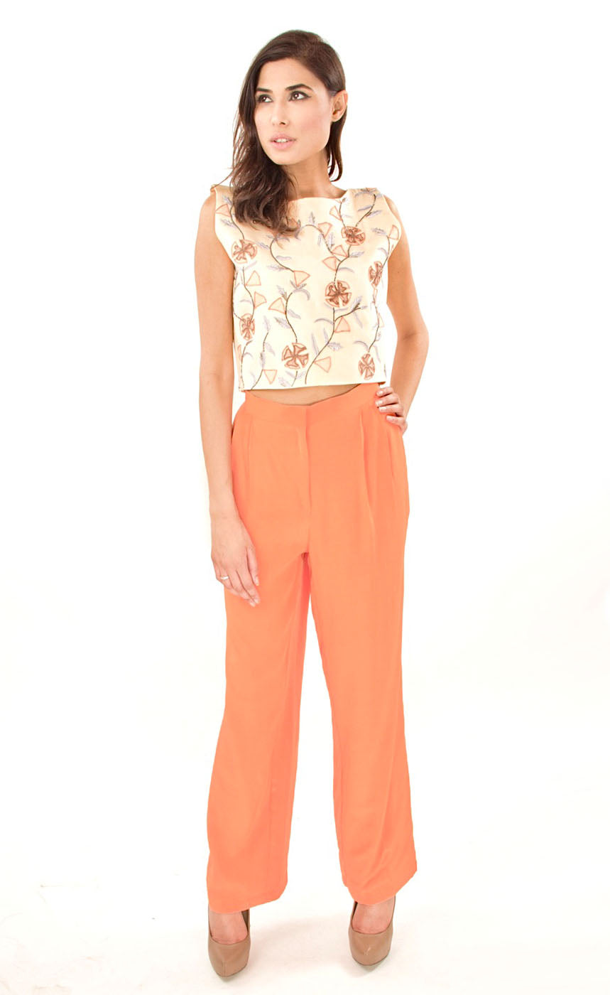 Front Knot Tie Crop Top With Pants Set – Local Nation