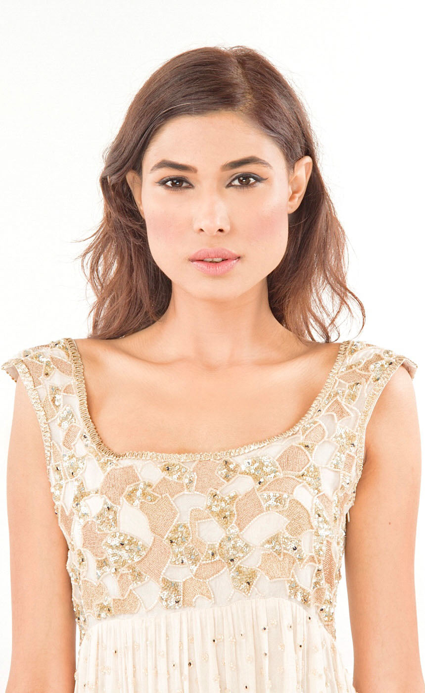 Pearl Silk Beaded Gown - Jasmine Bains
