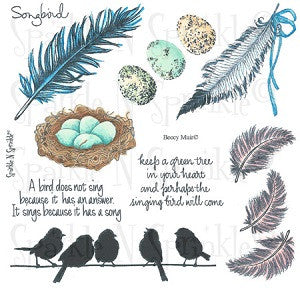 Bird Song Rubber Stamp Set [00-496P6]