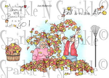 Autumn Girlfriends Digital Stamp Set [Digi810j]