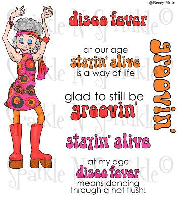 Disco Fever Rubber Stamp set [00-772P6]