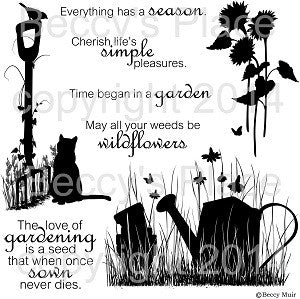 Garden Silhouette Digital Stamp Set [Digi600B]