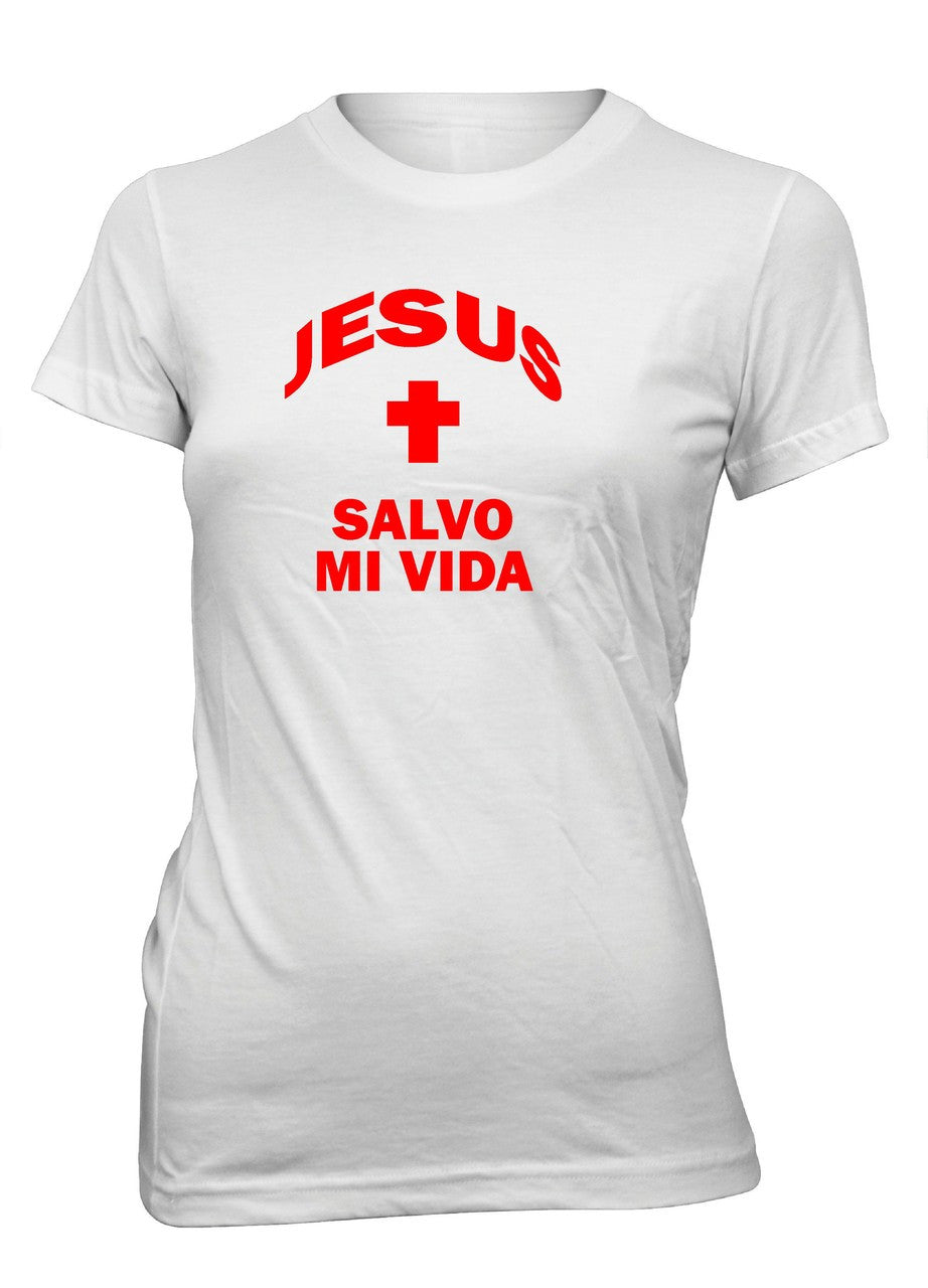 Jesús Salvador Salvavidas Camiseta Cristiana Talla Juvenil - Aprojes