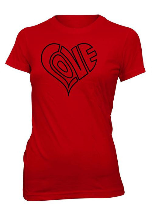 Love Heart Valentine's Day God Christian T-Shirt for Juniors - Aprojes