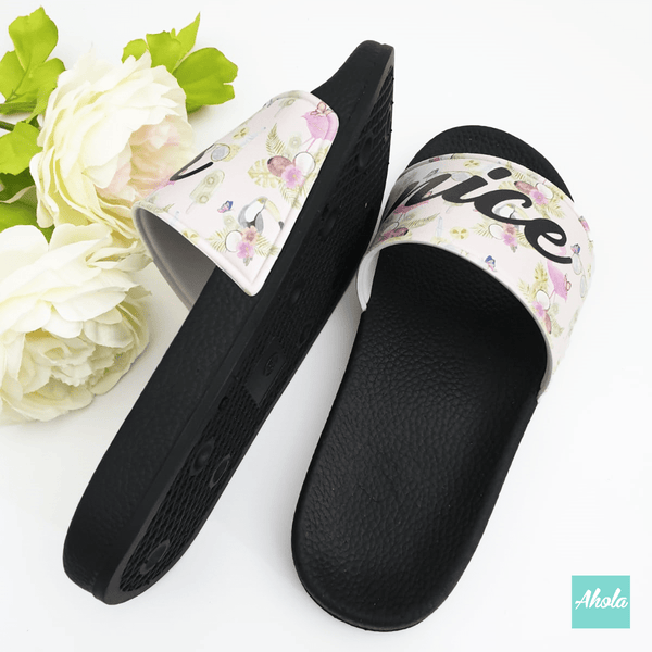 【Tropical】Name Rubber Sliders - Ahola