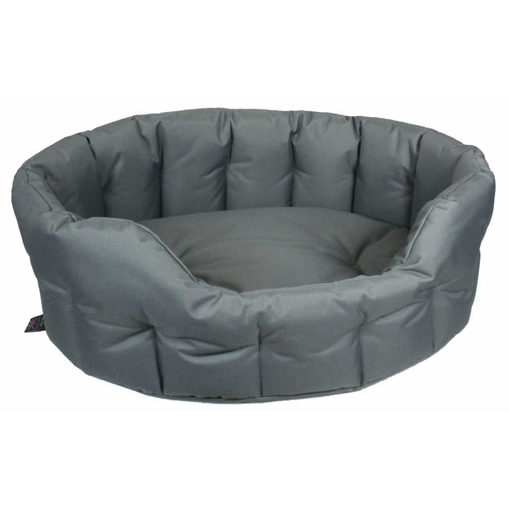 P&L Country Heavy Duty Oval Softee Bed in Grey - PurrfectlyYappy