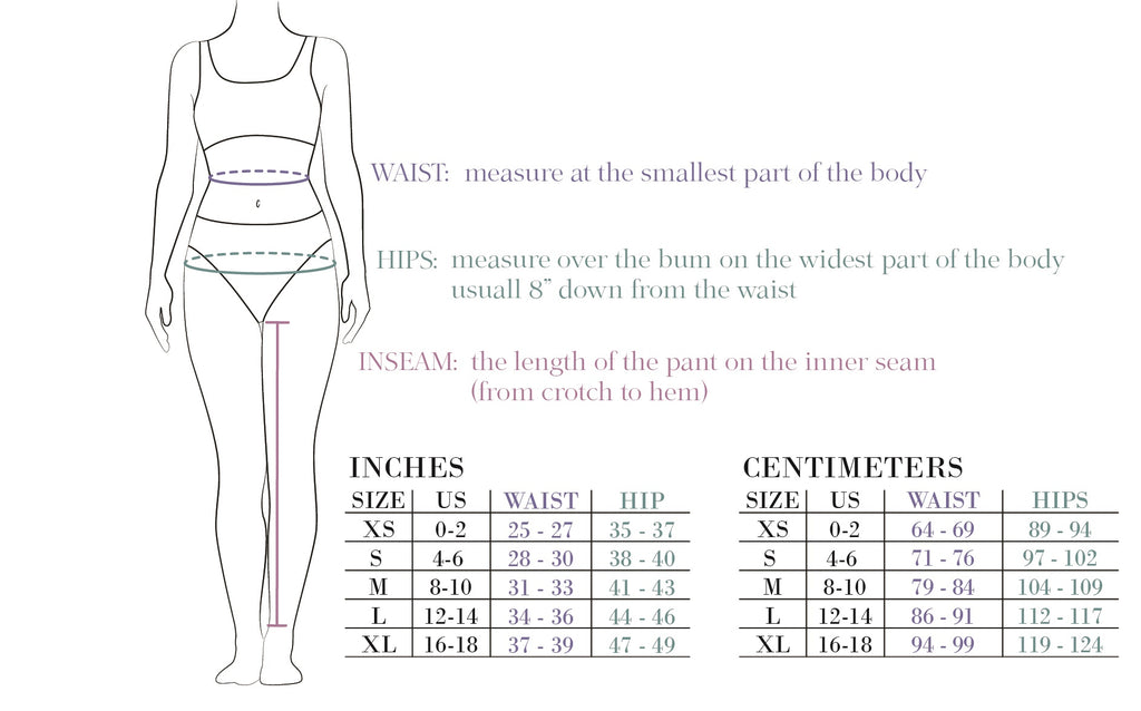 Waist And Hip Size Chart