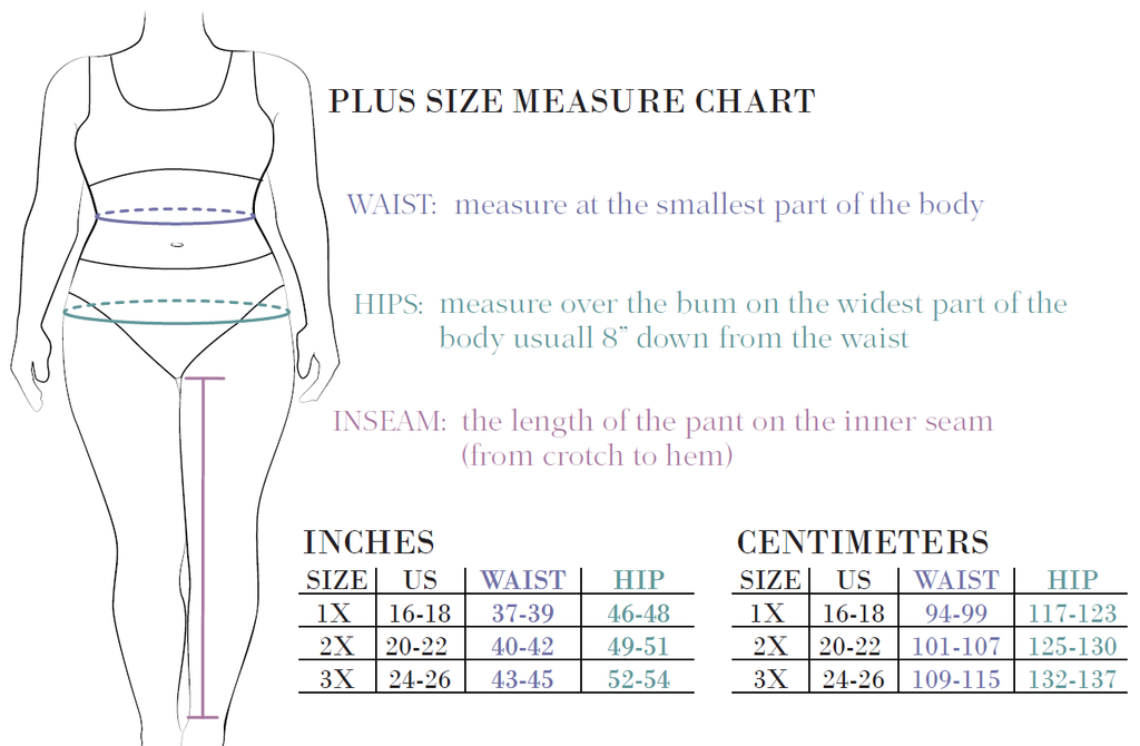 Slimming Clothes Size Chart  Skirts & Slimming Pants – Margaret M