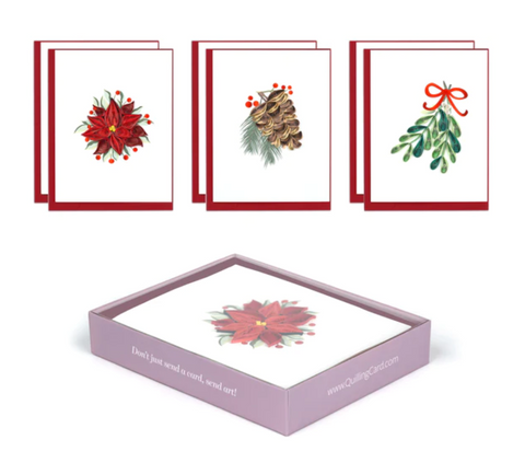 Quilled Winter Botanicals Note Card Box Set