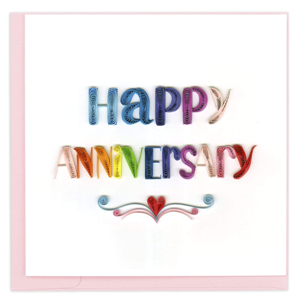 Handcrafted Happy Anniversary Card | Quilling Card¨